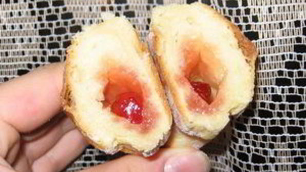 сдобные рогалики с мармеладом