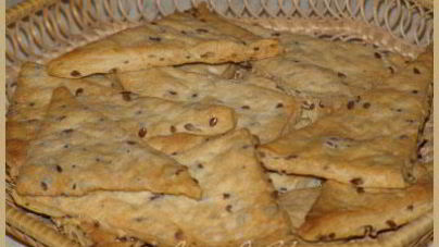 Соленые крекеры с семенами льна