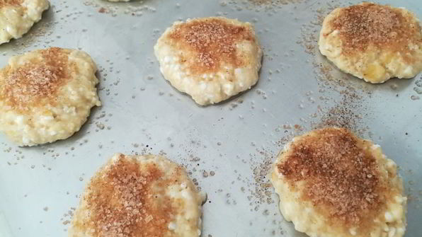 творожно-банановое печенье