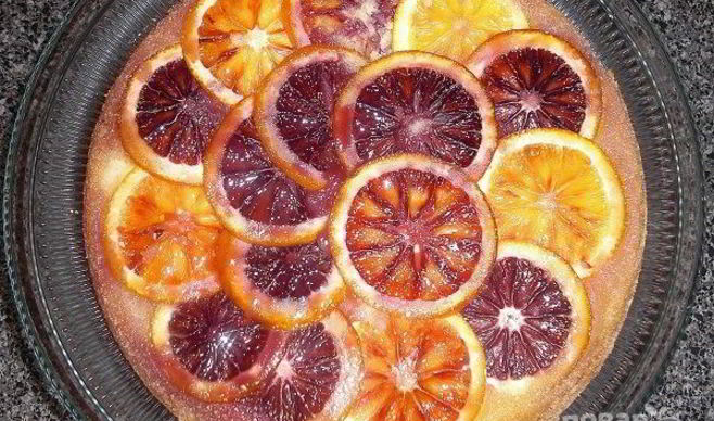 Апельсиновый пирог с полентой