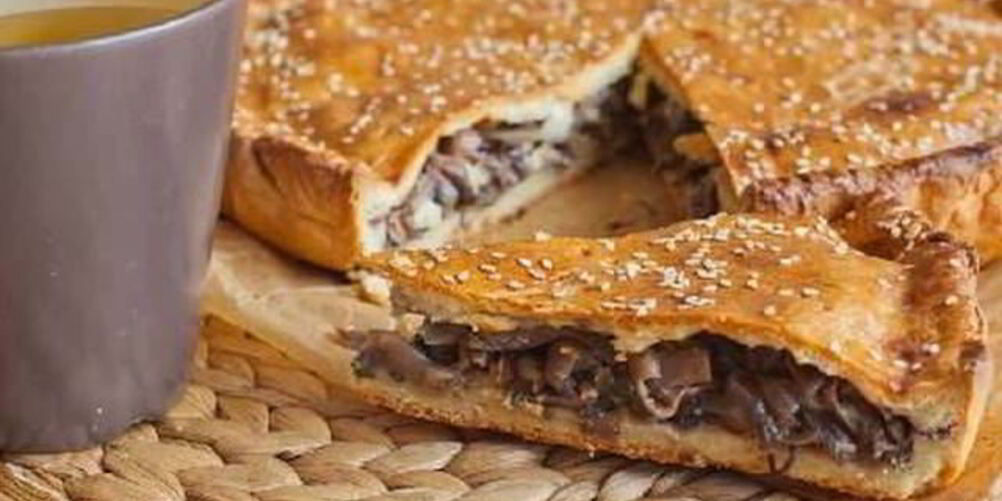 Рецепт ароматный пирог с грибами