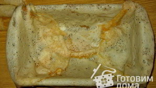 блинный пирог с творожной начинкой