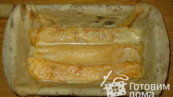 блинный пирог с творожной начинкой