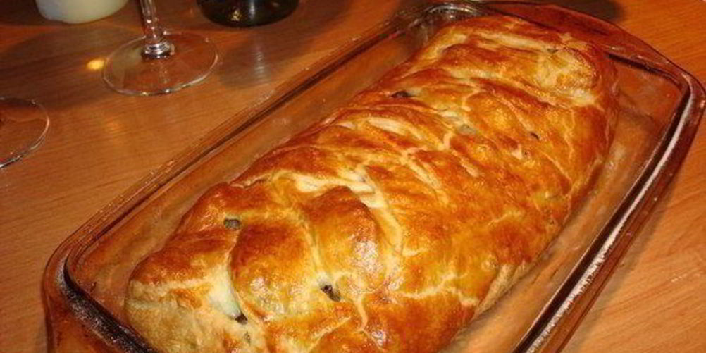 Рецепт быстрый мясной пирог с грибами