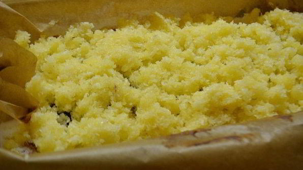 чернично-кокосовый пирог