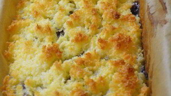 чернично-кокосовый пирог