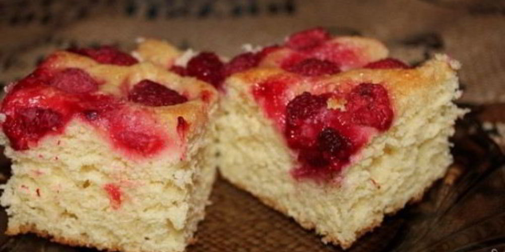 Рецепт дрожжевой пирог с малиной