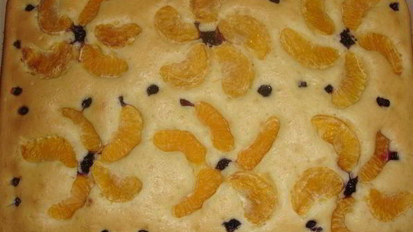 фруктовый пирог на минералке