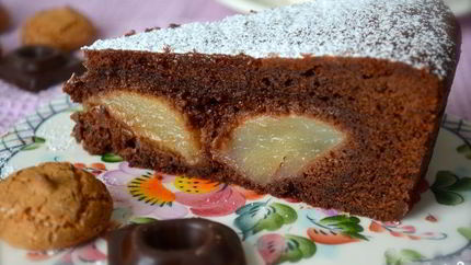 Грушевый пирог с шоколадом