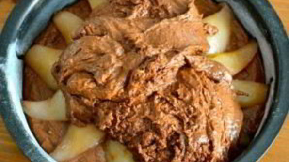 грушевый пирог с шоколадом