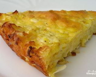 Капустный пирог на молоке