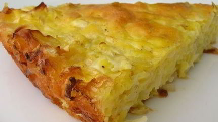 Капустный пирог на молоке