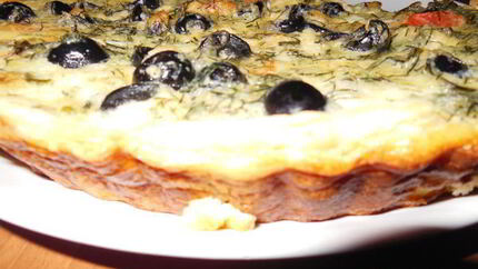 Киш с креветками и рыбными шариками