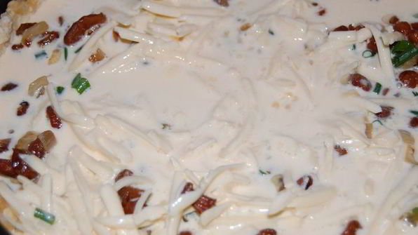 киш с лисичками и панчеттой