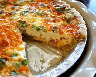 Киш с ветчиной