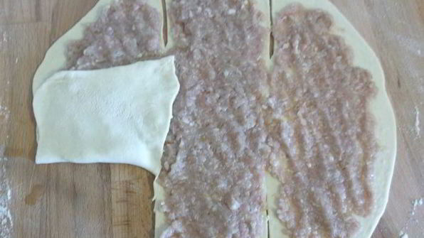 китайский слоеный пирог с мясом