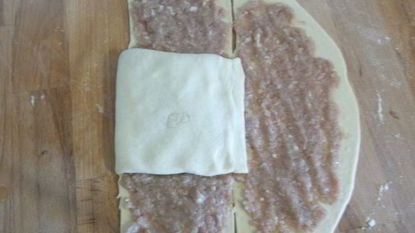 китайский слоеный пирог с мясом