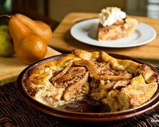 Песочный пирог с грушами