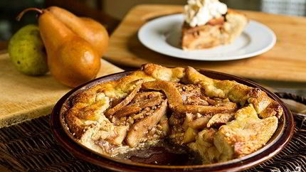 Песочный пирог с грушами