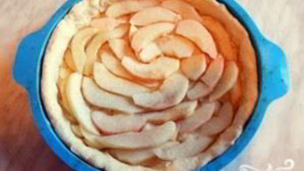 песочный пирог с грушами