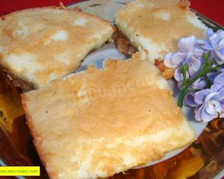 Песочный пирог с ревенем