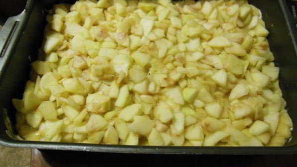 песочный пирог с яблоками