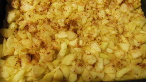 песочный пирог с яблоками