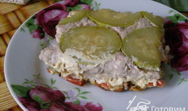 Пирог из кабачков и фарша