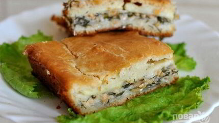 Пирог из рыбных консервов