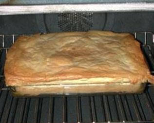 Пирог из слоеного теста фило с заварным кремом