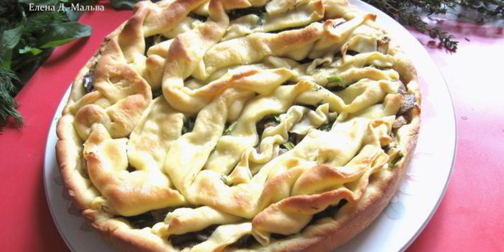 Рецепт пирог из заварного теста с грибами