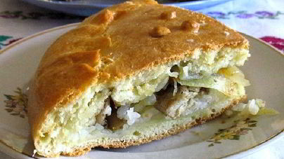 Пирог на кефире с рыбой