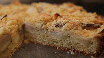 Пирог с грушами и имбирем