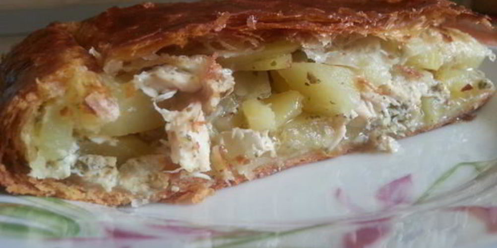 Рецепт пирог с картошкой и сливочной курочкой