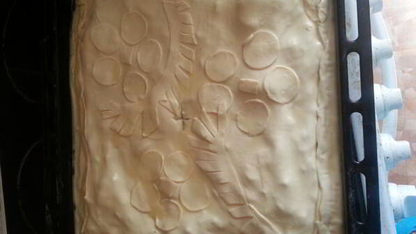 пирог с картошкой и сливочной курочкой