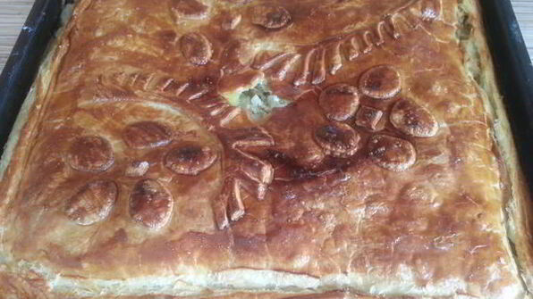 пирог с картошкой и сливочной курочкой