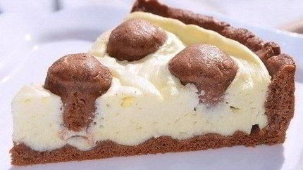 Пирог с творожным кремом