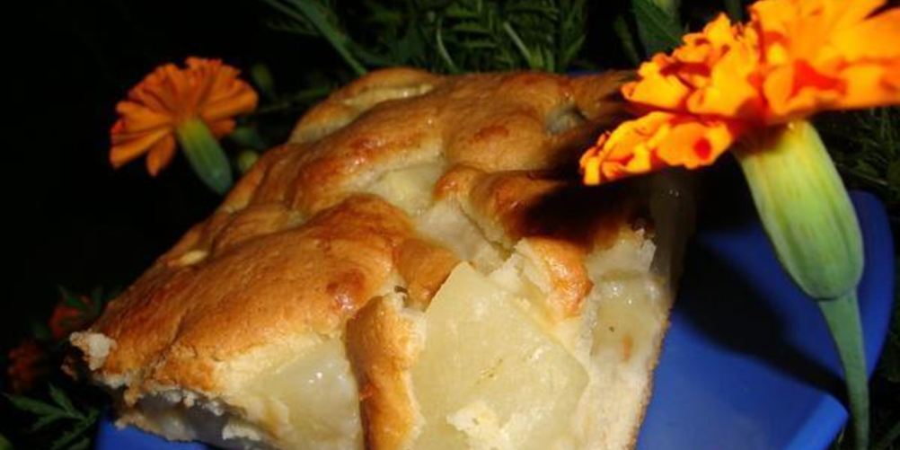 Рецепт пирог с яблоками и дыней