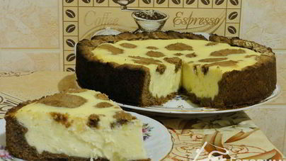 Пирог шоколадно-творожный жираф