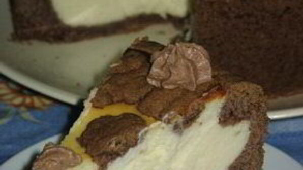 пирог шоколадно-творожный жираф