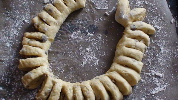 пирог цветок