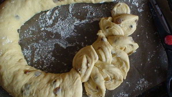 пирог цветок