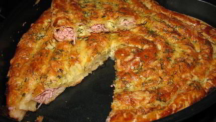 Пирог улитка с разными начинками