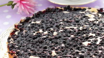 Сырный пирог с черникой