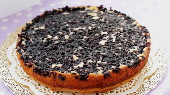 сырный пирог с черникой