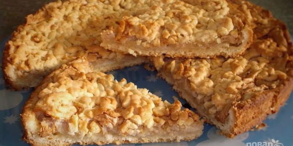 Рецепт тертый пирог с яблоками