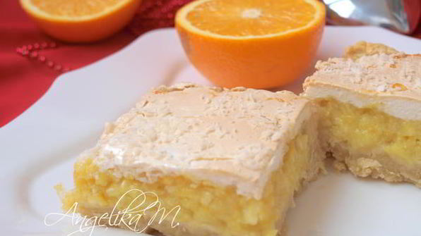 цитрусовый пирог с безе