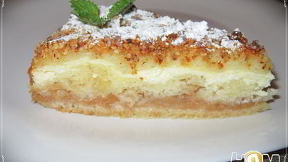 Творожно-яблочный насыпной пирог