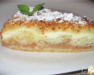 Творожно-яблочный насыпной пирог