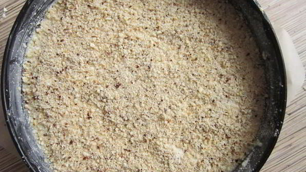 творожно-яблочный насыпной пирог